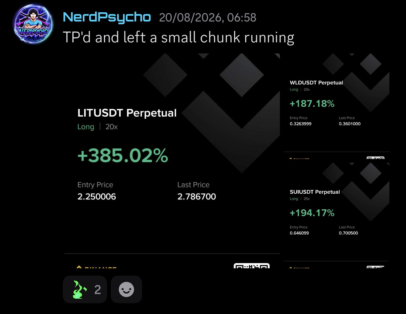 NerdPsycho’s original trading results submission
